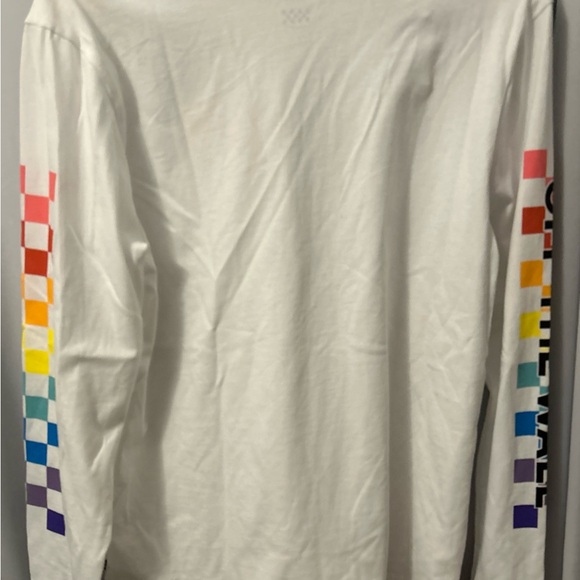 Vans White Long Sleeve Shirt with Colorful Graphics - Picture 3 of 3